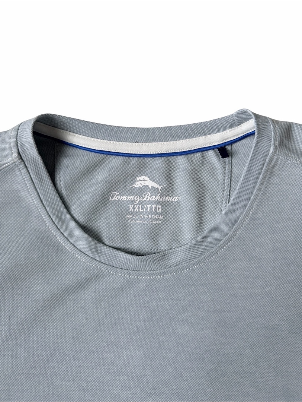 Tommy Bahama Men’s Light Blue Crew Neck Short Sleeve Shirt XXL - Picture 4 of 6